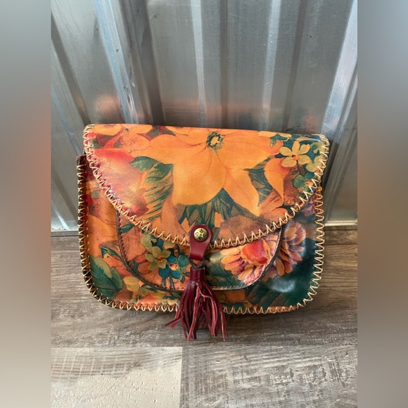 Patricia Nash Leather Floral Crossboy Bag - Picture 2 of 8